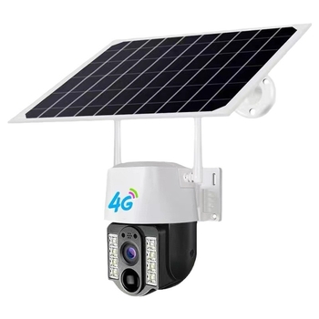 V380 cameră de supraveghere wireless pentru exterior, alimentată cu energie solară, Wi-Fi și monitorizare de la distanță