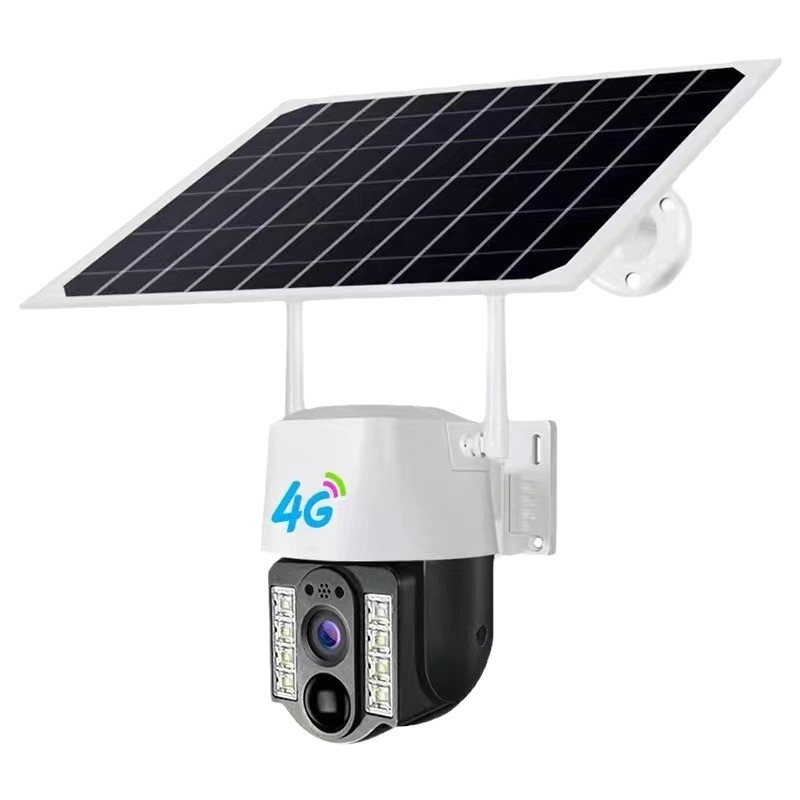 V380 cameră de supraveghere wireless pentru exterior, alimentată cu energie solară, Wi-Fi și monitorizare de la distanță