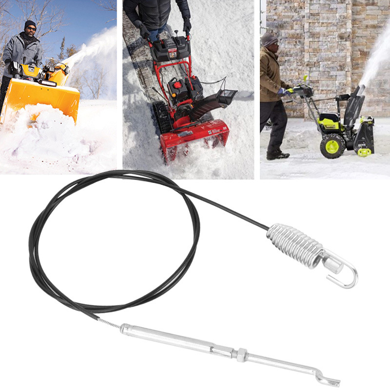 Mașină de deszăpezire cu cablu de pornire și cablu de control