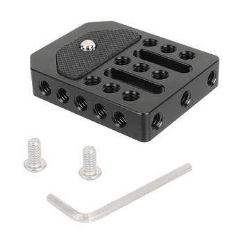 Cușcă monitor 1/4 inch, placă inferioară și placă tip brânză pentru rig-ul camerei, aliaj de aluminiu