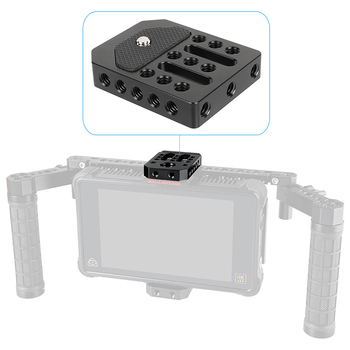 Cușcă monitor 1/4 inch, placă inferioară și placă tip brânză pentru rig-ul camerei, aliaj de aluminiu