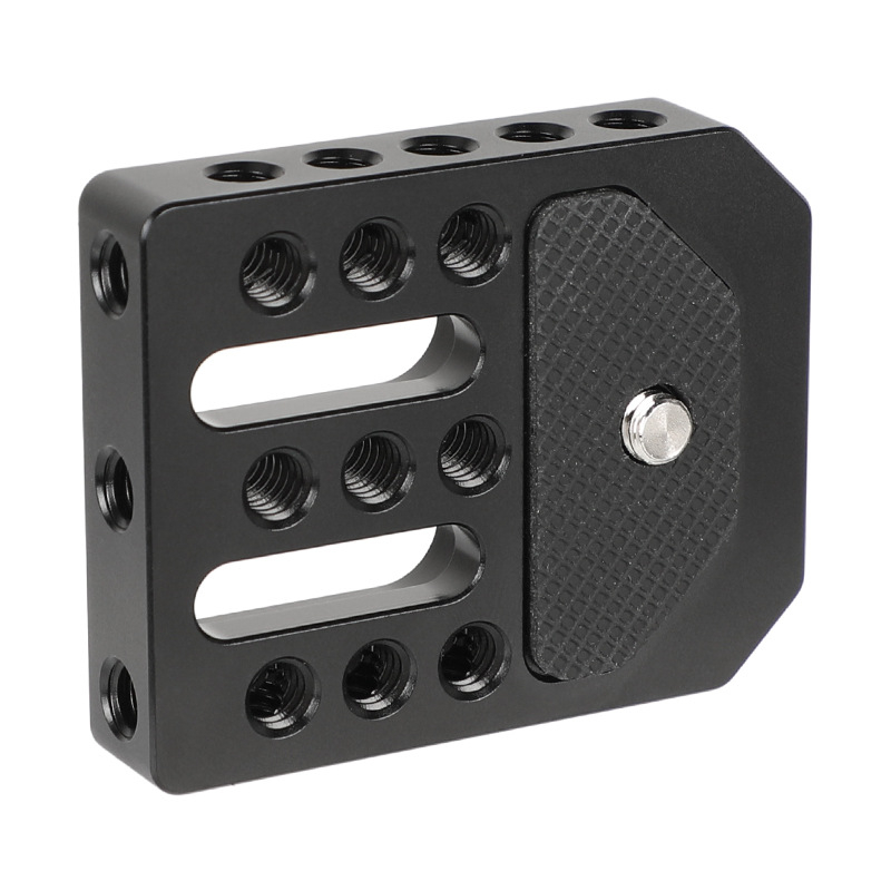 Cușcă monitor 1/4 inch, placă inferioară și placă tip brânză pentru rig-ul camerei, aliaj de aluminiu