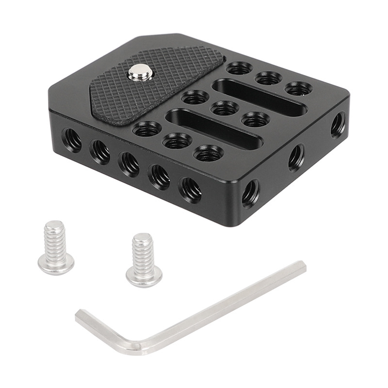 Cușcă monitor 1/4 inch, placă inferioară și placă tip brânză pentru rig-ul camerei, aliaj de aluminiu