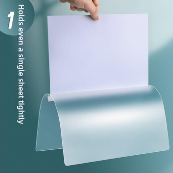 Dosar A4 cu inserții transparente și clemă cu tijă – clips în formă de picătură pentru documente școlare