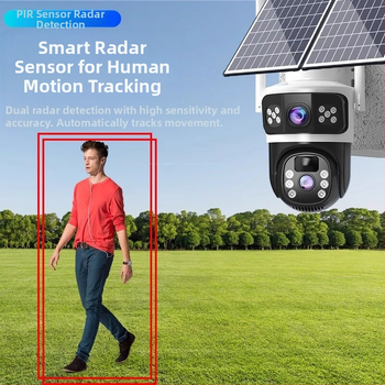 Cameră solară de exterior pentru monitorizare, acoperire la 360°, fără unghiuri moarte, acces de la distanță prin telefon, funcționare fără electricitate și Internet, viziune nocturnă 4G