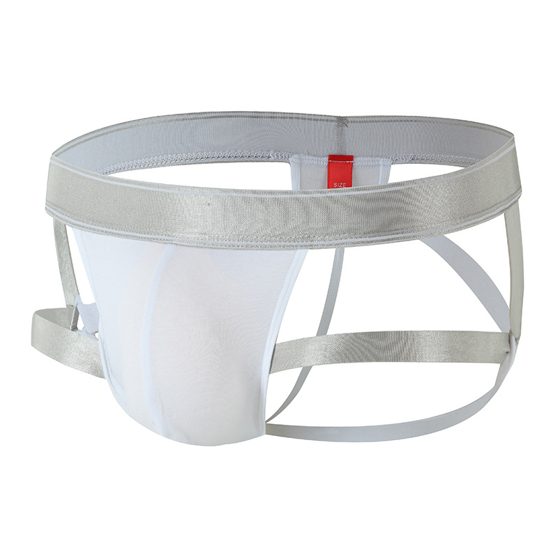 Chiloți tanga din bumbac pentru bărbați, talie joasă, buzunar U, curele duble și simple, culoare solidă