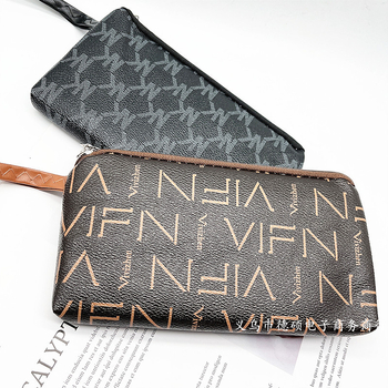 Geantă de telefon din PU, cu curea de mână, portofel cu fermoar pentru monede, clutch feminin cu model geometric