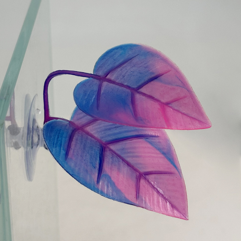 Decor plantă în formă de frunză pentru Betta în acvariu – frunză artificială de plantă acvatică pentru decor, odihnă, ascunzătoare și împerechere
