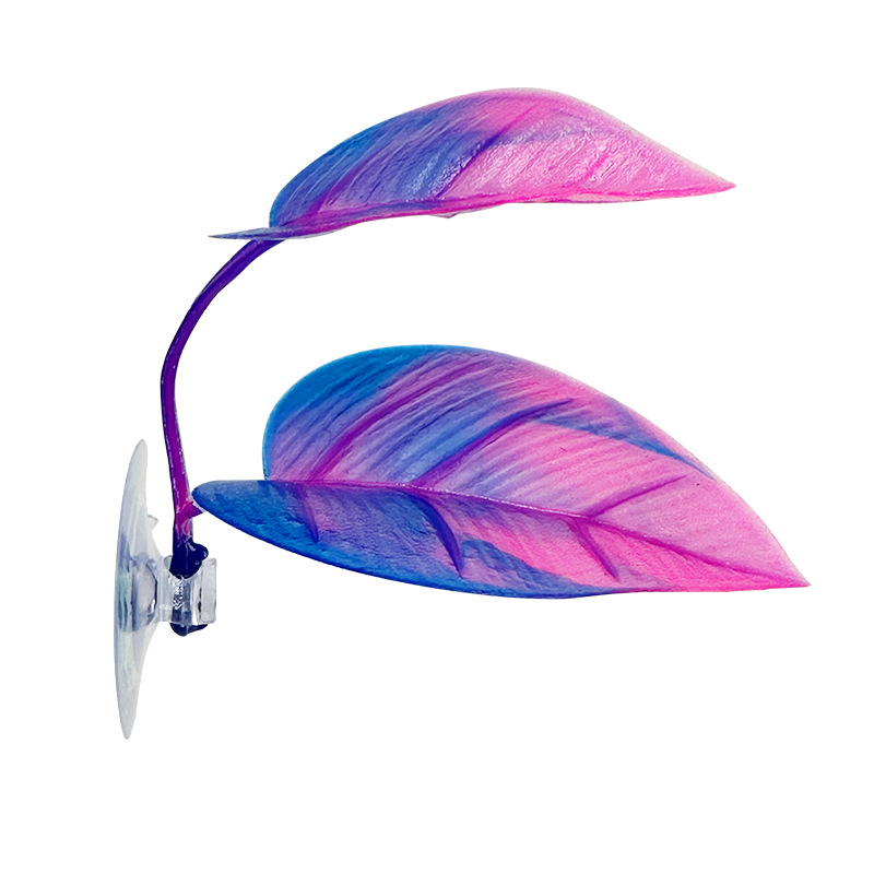 Decor plantă în formă de frunză pentru Betta în acvariu – frunză artificială de plantă acvatică pentru decor, odihnă, ascunzătoare și împerechere