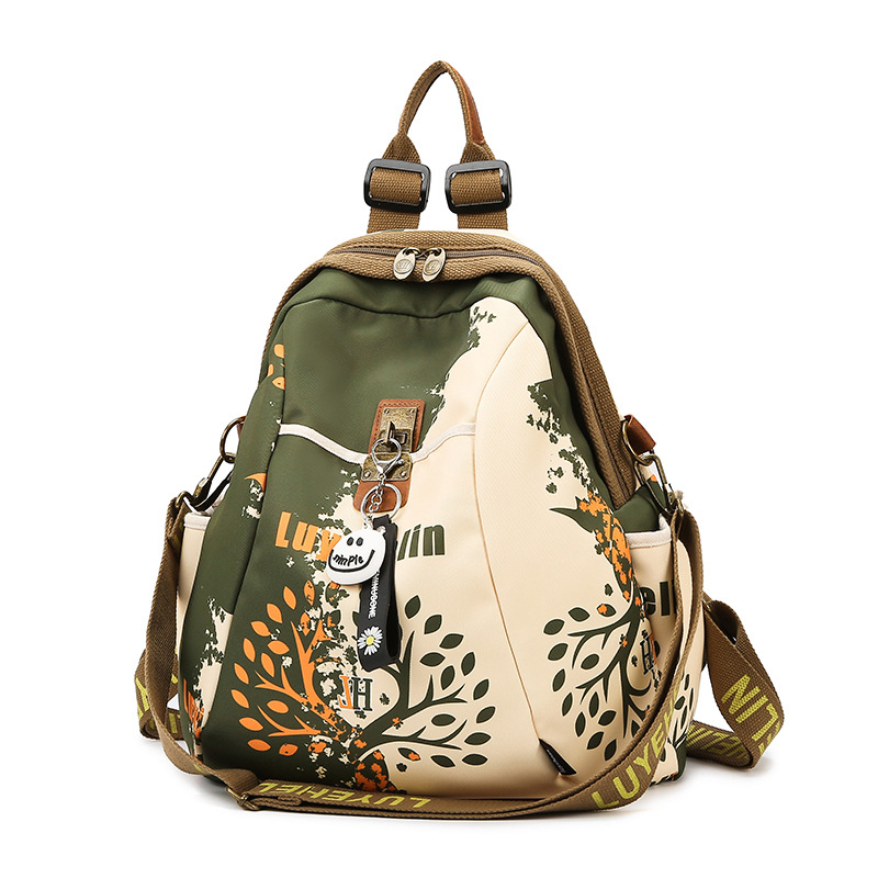 Rucsac de călătorie pentru femei, capacitate mare, material Oxford, imprimeu geometric, stil casual, ușor pentru excursii