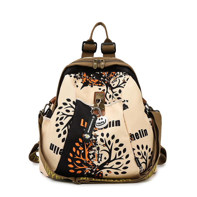 Rucsac de călătorie pentru femei, capacitate mare, material Oxford, imprimeu geometric, stil casual, ușor pentru excursii