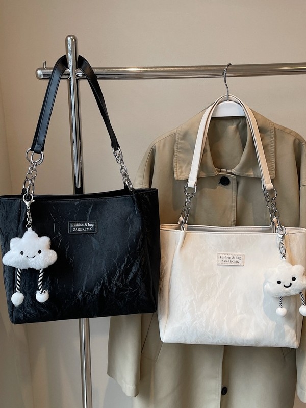 Geantă tote pentru femei, capacitate mare, PU piele, design minimalist, utilizare zilnică, primăvara 2025 – nou model