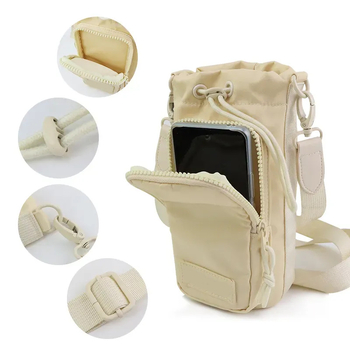 Geantă crossbody ușoară pentru telefon și sticlă de apă, potrivită pentru studenți, activități în aer liber, personalizabilă