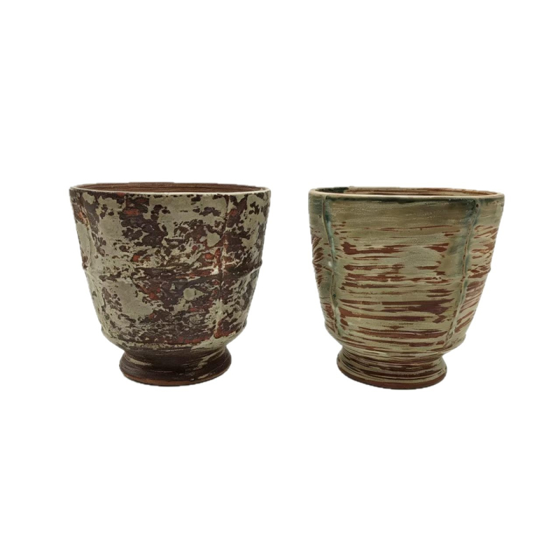 Vase ceramice rezistente la temperaturi înalte, suporturi de birou în stil wabi-sabi pentru plante verzi și suculente, design vintage inspirat Zen