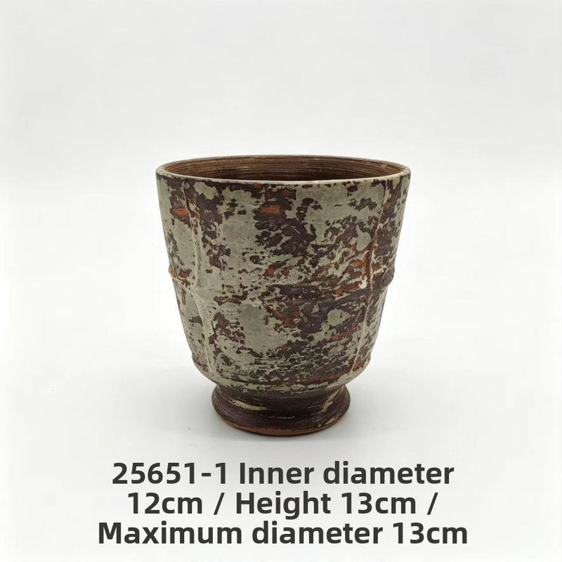 Vase ceramice rezistente la temperaturi înalte, suporturi de birou în stil wabi-sabi pentru plante verzi și suculente, design vintage inspirat Zen