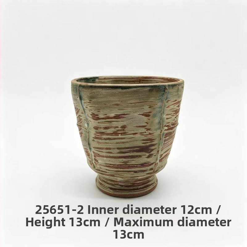 Vase ceramice rezistente la temperaturi înalte, suporturi de birou în stil wabi-sabi pentru plante verzi și suculente, design vintage inspirat Zen