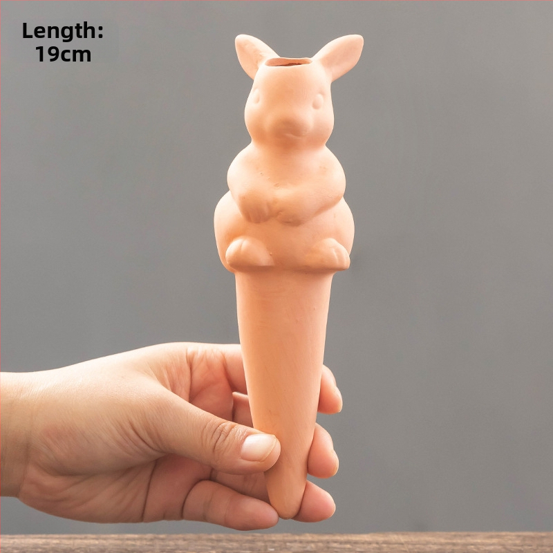 Sistem de udare din ceramică roșie cu irigare prin picurare pentru ghivece