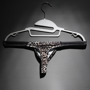 Tanga pentru bărbați cu imprimeu leopard, talie joasă