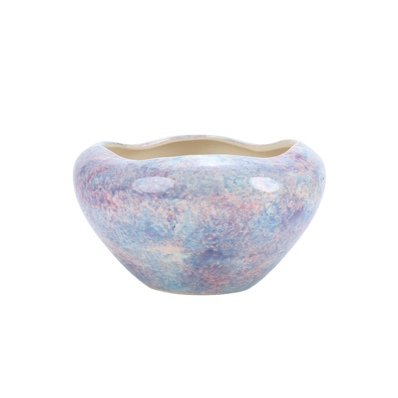 Ghiveci ceramic pentru orhidee, cu bază înaltă, design respirabil, ideal pentru orhidea fluture în living