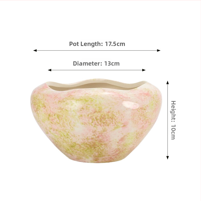 Ghiveci ceramic pentru orhidee, cu bază înaltă, design respirabil, ideal pentru orhidea fluture în living