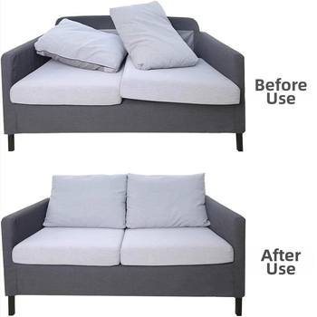 Husa de canapea cu Velcro pentru fixarea pernelor, material nylon-poliester 50/50, spate aderent puternic și închidere cu cârlig și buclă pentru anti-derapare la spate.