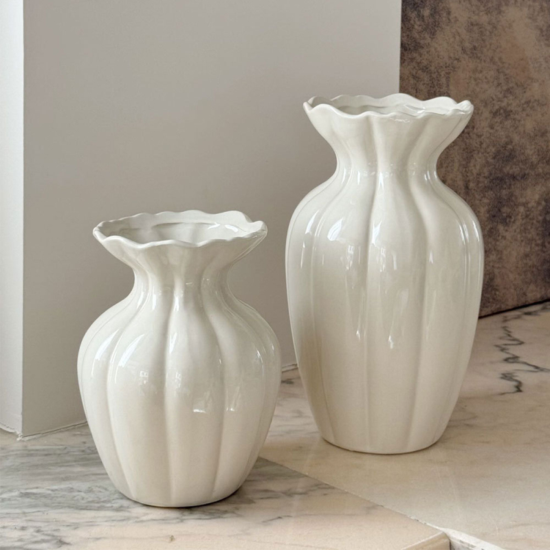 Vază ceramică în stil nordic pentru decorul casei cu flori artificiale