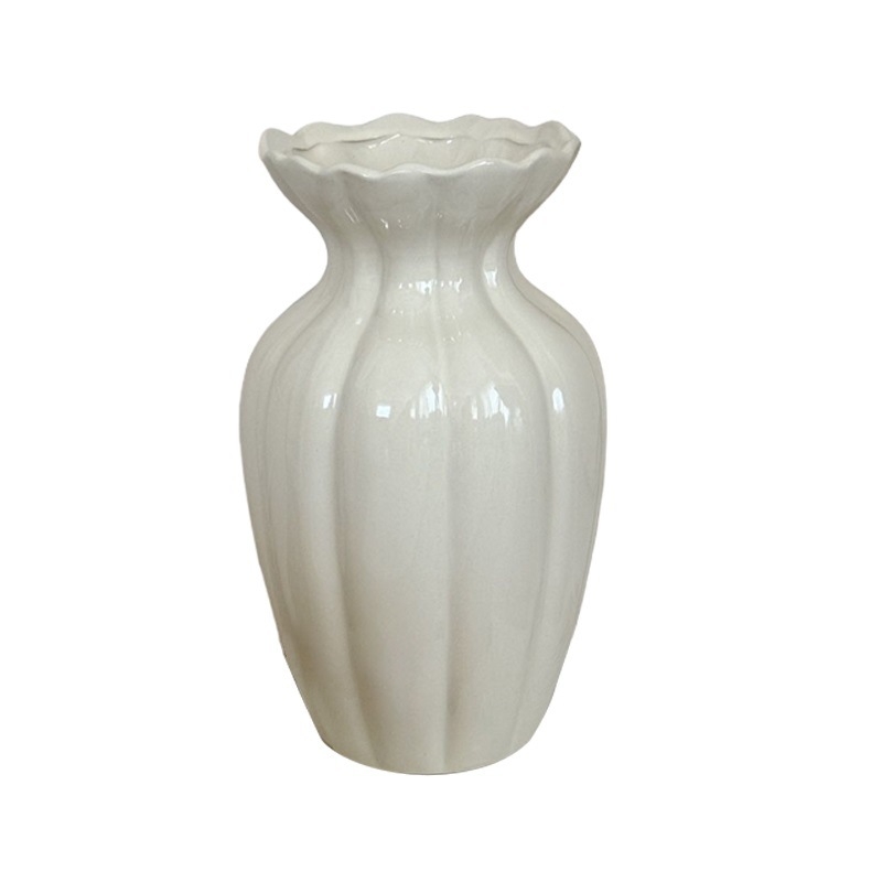 Vază ceramică în stil nordic pentru decorul casei cu flori artificiale