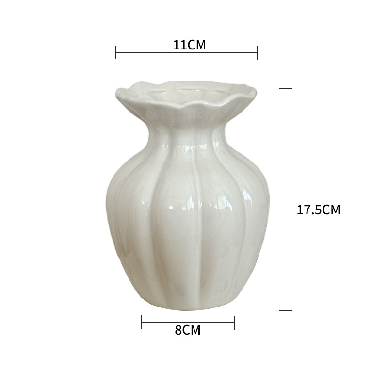 Vază ceramică în stil nordic pentru decorul casei cu flori artificiale