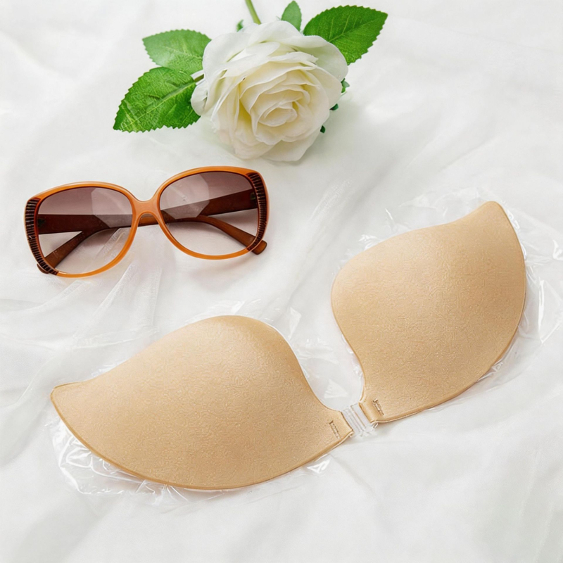 Fox Tail sutien fără bretele cu închidere frontală, invizibil, respirabil din nylon, pentru rochie de mireasă