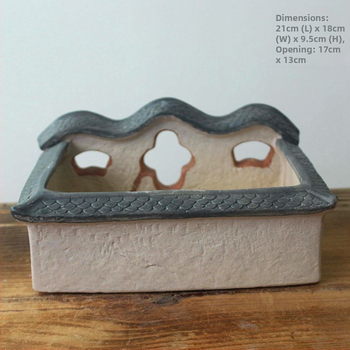 Ghiveci ceramic pentru suculente, ghiveci de birou pentru plante suculente, model 8106