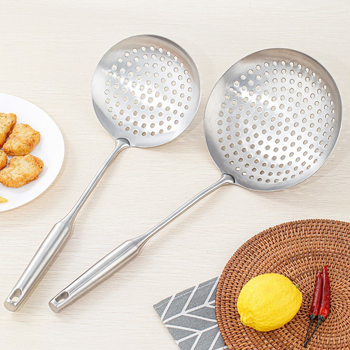 Colander din oțel inoxidabil 316, design integrat îngroșat, mâner lung, pentru gătit, fiert și prăjit