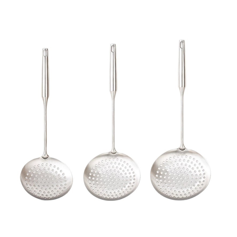 Colander din oțel inoxidabil 316, design integrat îngroșat, mâner lung, pentru gătit, fiert și prăjit