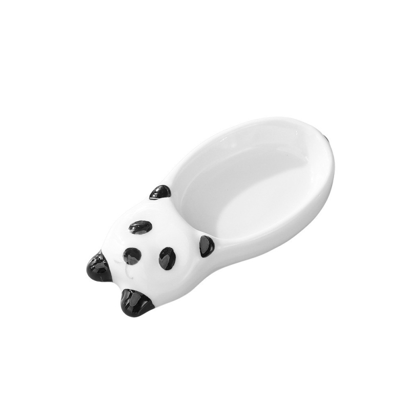 Farfurie ceramic Panda pentru sosuri, utilizare casnică, design drăguț, potrivită pentru sos de soia, oțet și sos pentru hot pot.