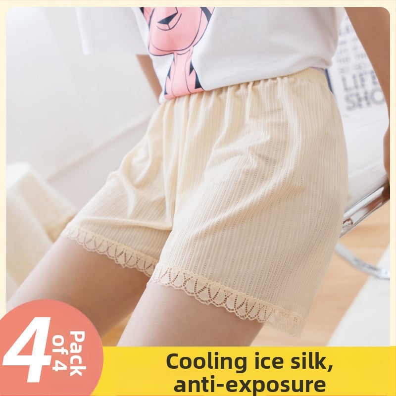 Ice Silk șorturi pentru fetițe de vară, cu dantelă, croială lejeră, pot fi purtate cu fuste, pentru copii 3–8 ani
