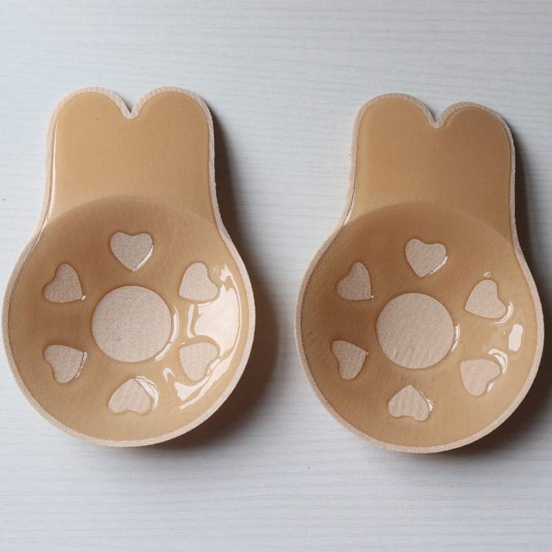 Sutien din silicon, invizibil, fără bretele, cu plasturi de ridicare pentru sân și plasturi pentru mameloane