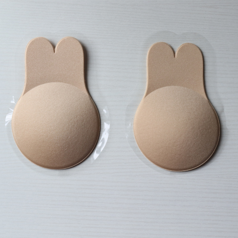 Sutien din silicon, invizibil, fără bretele, cu plasturi de ridicare pentru sân și plasturi pentru mameloane
