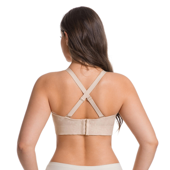 Sutien fără bretele pentru plus size, cu armătură detașabilă, bretele detașabile, susținere laterală a sânilor și efect push-up