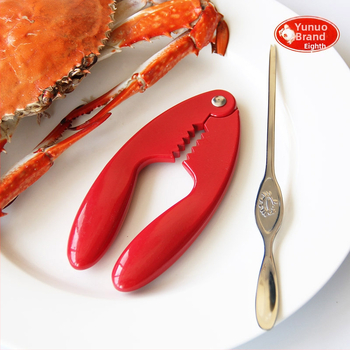 Set de tacâmuri pentru crab, 8 piese, din oțel inoxidabil 304, include clește pentru crab și furculiță cu ac