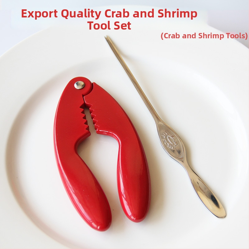 Set de tacâmuri pentru crab, 8 piese, din oțel inoxidabil 304, include clește pentru crab și furculiță cu ac