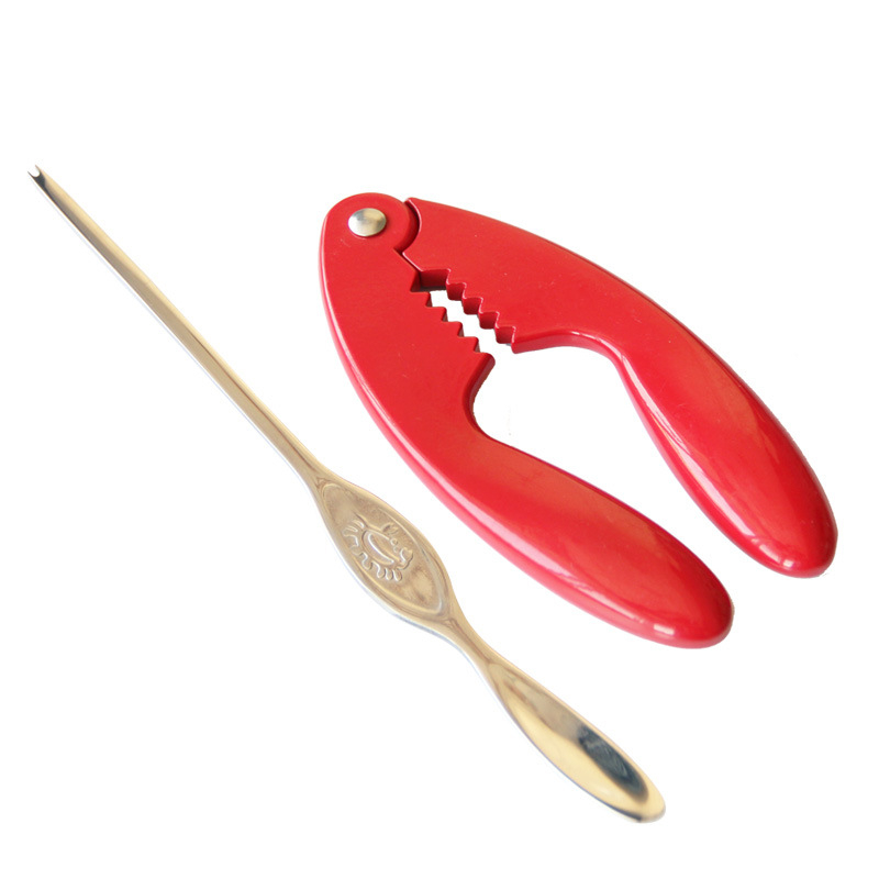 Set de tacâmuri pentru crab, 8 piese, din oțel inoxidabil 304, include clește pentru crab și furculiță cu ac