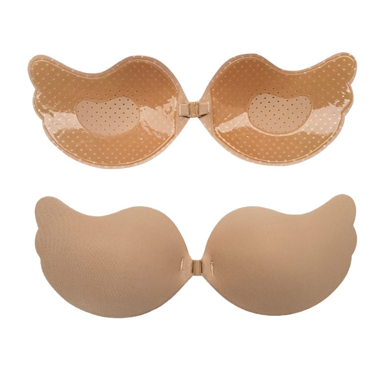 Sutien invizibil cu model de fluture, subțire, respirabil, din silicon, culoare nude