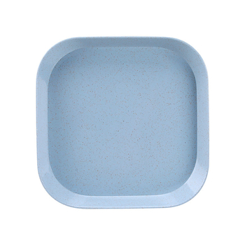 Set farfurii pătrate din plastic cu fibre de pai de grâu, veselă în stil japonez pentru gustări și fructe, diametru aproximativ 14 cm