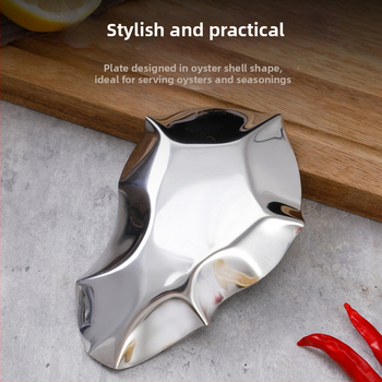 Vas pentru scoici din oțel inoxidabil 304, cu spatulă, lingură de supă și tavă – unelte de bucătărie, design fluture, stil minimalist modern