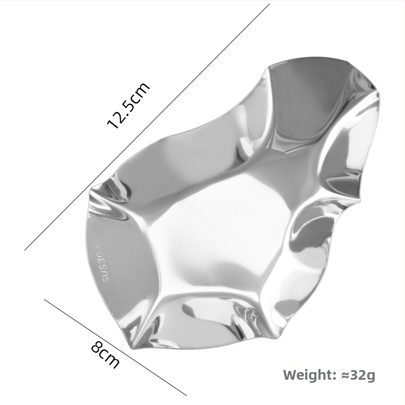 Vas pentru scoici din oțel inoxidabil 304, cu spatulă, lingură de supă și tavă – unelte de bucătărie, design fluture, stil minimalist modern
