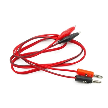 1 m cablu de test cu clemă alligator pentru conector banana AV