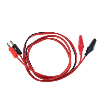 1 m cablu de test cu clemă alligator pentru conector banana AV