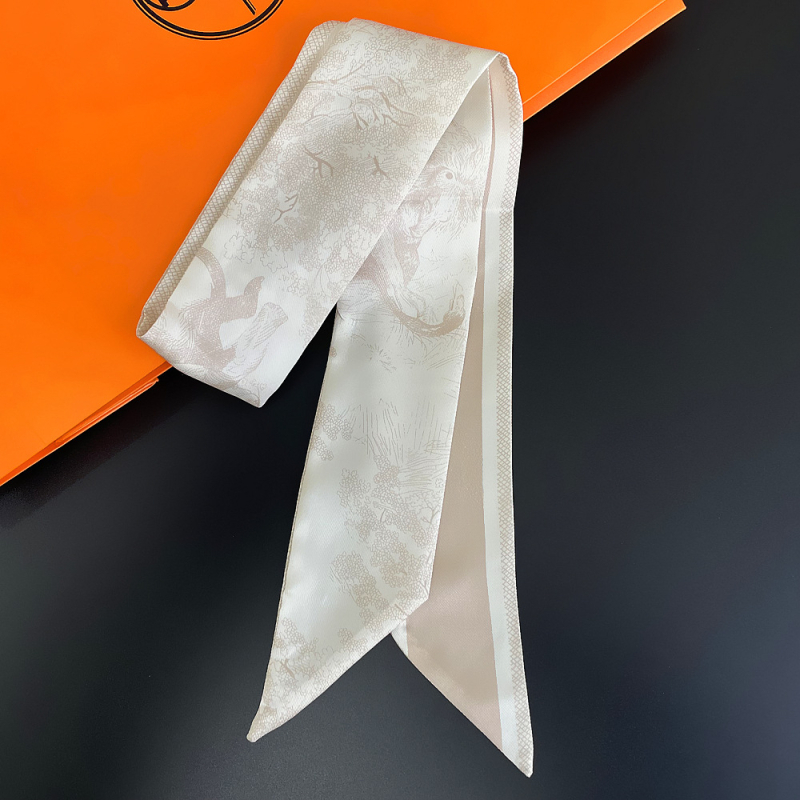 Accesoriu din panglică pentru femei, imprimeu junglă vegetal, lățime 6 cm, poliester twill, pentru păr, geantă și fular mic