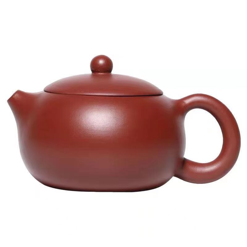 Ceainic autentic Yixing din lut purpuriu, capacitate mare, stil Xi Shi, motiv Roba Roșie, 350 ml