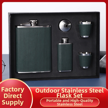 Set de hipflask din oțel inoxidabil 304, înaltă calitate, robuste pentru exterior, mini-flasuri portabile cu imprimare a logo-ului