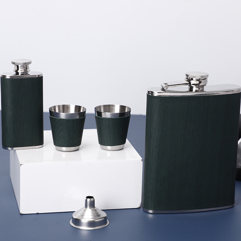 Set de hipflask din oțel inoxidabil 304, înaltă calitate, robuste pentru exterior, mini-flasuri portabile cu imprimare a logo-ului